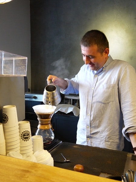 Volkan Becerik, Owner and Head Barista of At Origin Coffee (Source: K. Tanita)