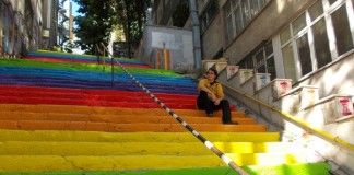 Walking the Rainbow: Istanbul’s Colorful Stairs walking the rainbow