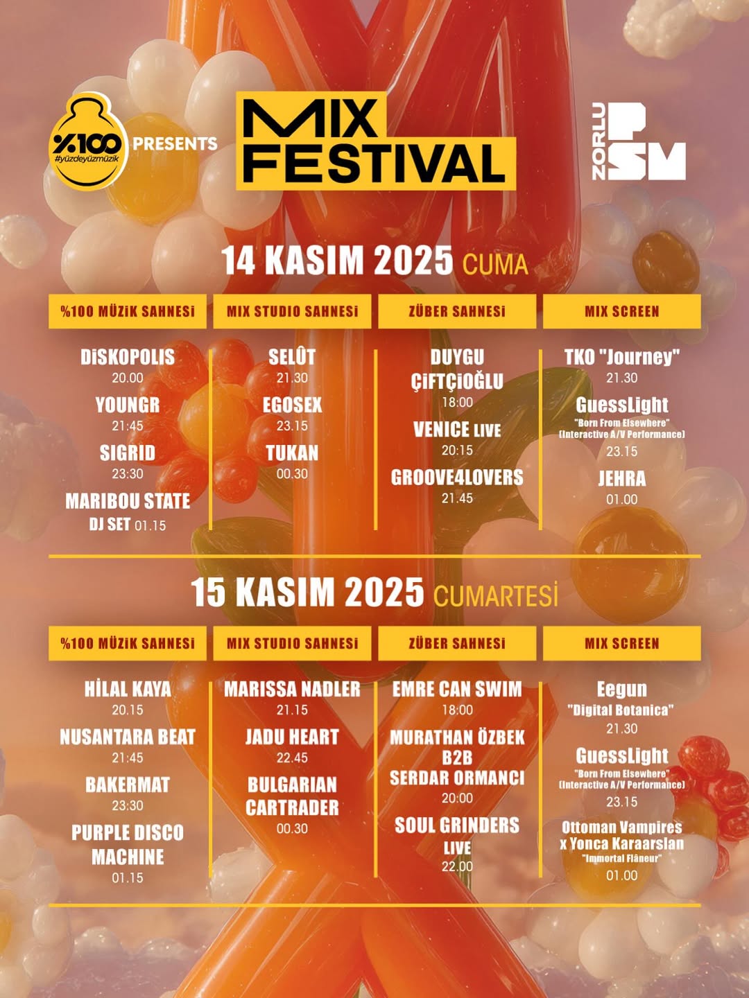 Mix Festival 2025 Schedule