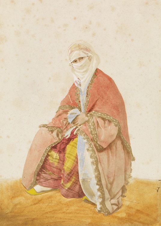 "Turkish Woman in Outdoor Attire", James Robertson, CA. 1854. Ömer M. Koç Collection (Source: RCAC website)