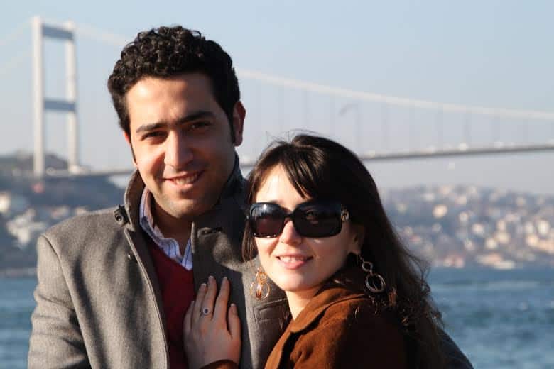 Ali Halabi and his wife, Burcu