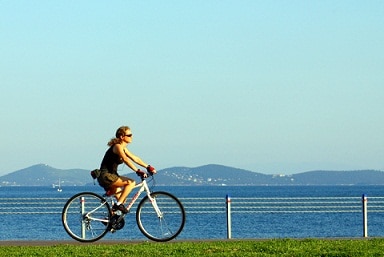A cyclist in Caddebostan