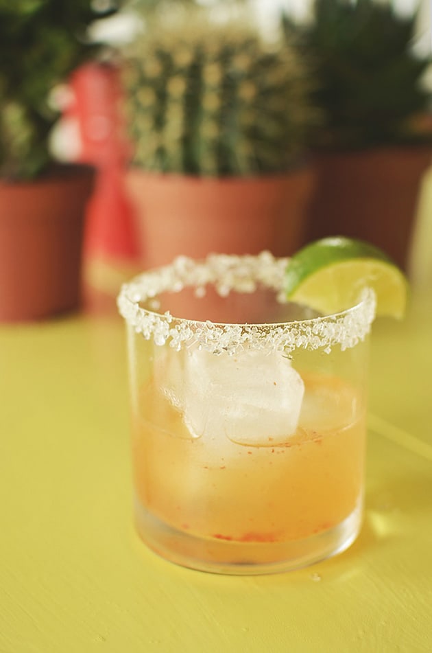 This spicy margarita features red pepper flakes, an easy to find spice in Istanbul. 