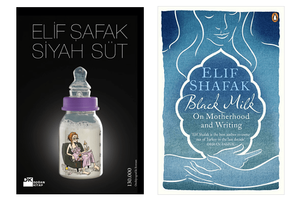Elif Safak book covers Siyah Sut and Black Milk