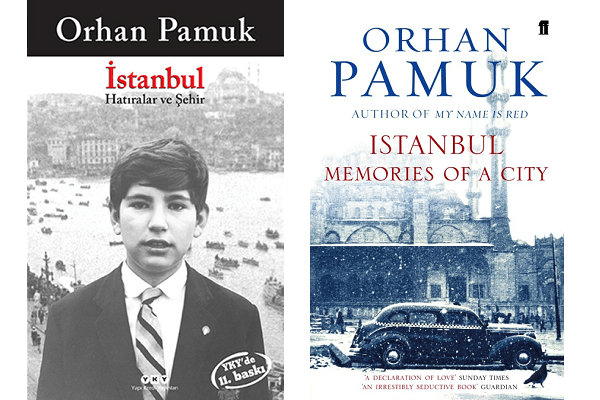 Orhan Pamuk book covers Istanbul Hatiralar ve Sehir and Istanbul Memories of a City
