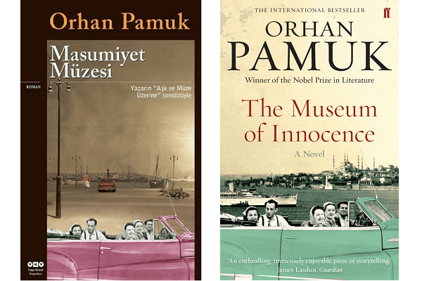 Orhan Pamuk book covers Masumiyet Muzesi and The Museum of Innocence