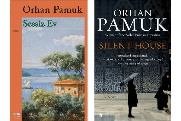Orhan Pamuk book covers Sessiz Ev and Silent House