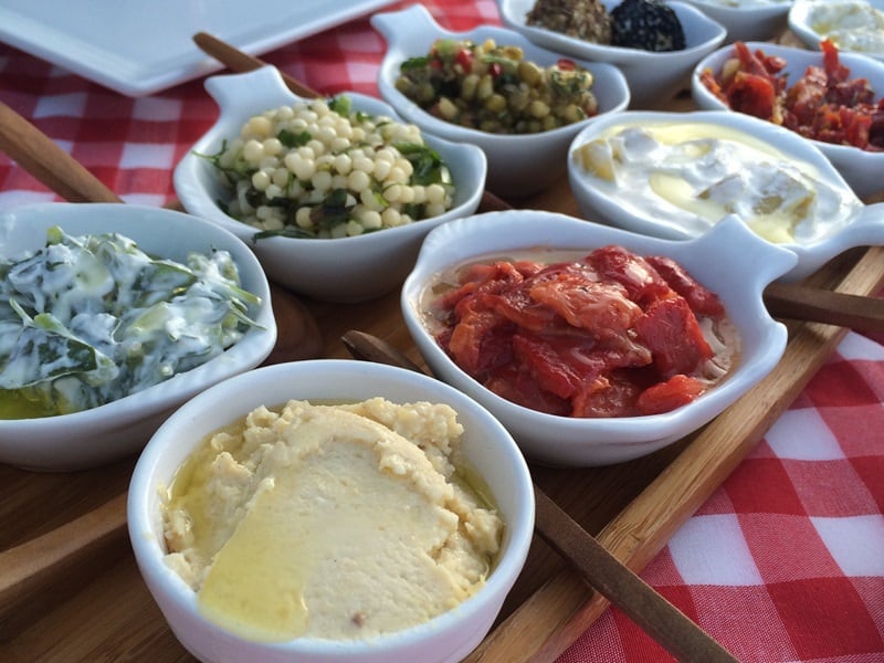 Some of the mezes at Ada'm in Bozcaada
