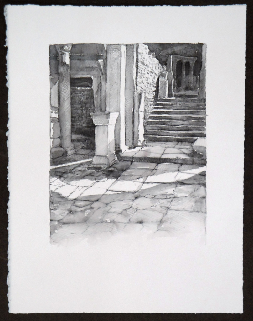Doug Russell, Travel Drawing, Ephesus