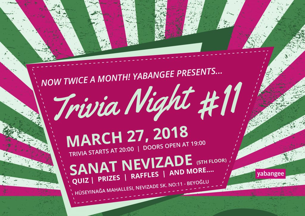 Yabangee Presents Trivia Night #11