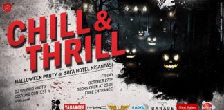 Chill & Thrill Halloween Party @ Sofa Hotel Nişantaşı chill & thrill