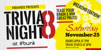 Yabangee Presents: Trivia Night #8 @ #bunk Yabangee Presents: Trivia