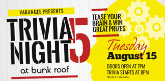 Yabangee Presents: Trivia Night #5 @ Bunk Roof Trivia Night